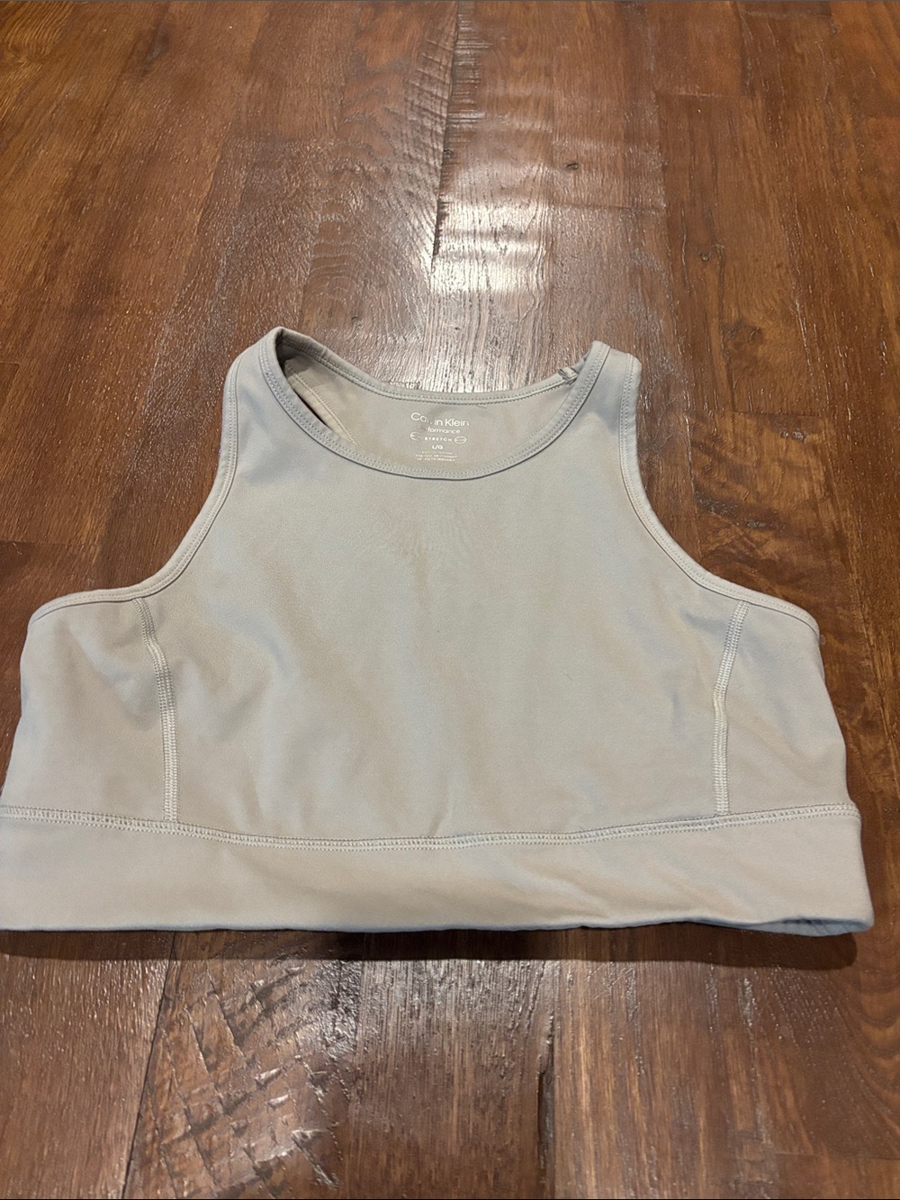 Calvin Klein khaki Women's Tank Top / Sports Bra - Size L - Excellent Condition